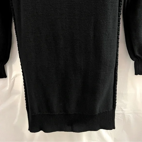 GAP KIDS DRESS, Size L / 10, Black Long Sleeve Cable Knit Sweater Dress. - Picture 11 of 13
